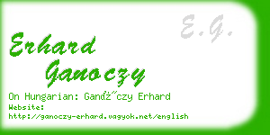erhard ganoczy business card